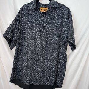 Old West Dark Patterned Button Down Shirt